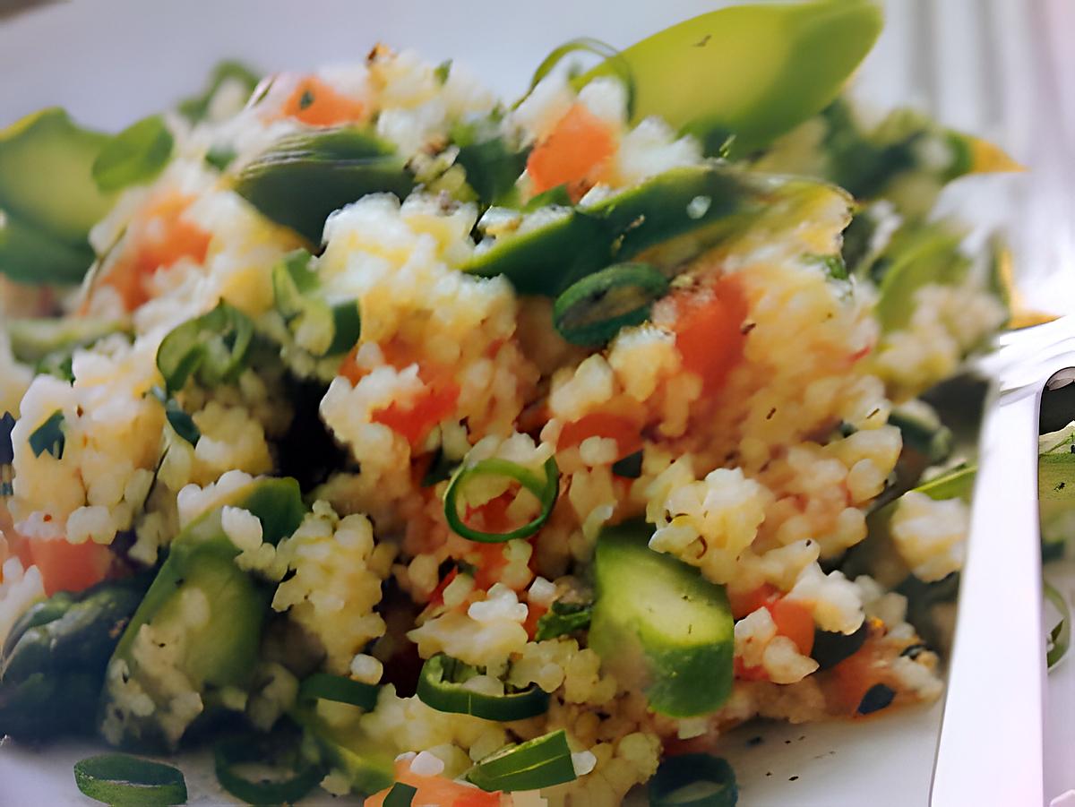 recette Salade de couscous aux asperges et tomates