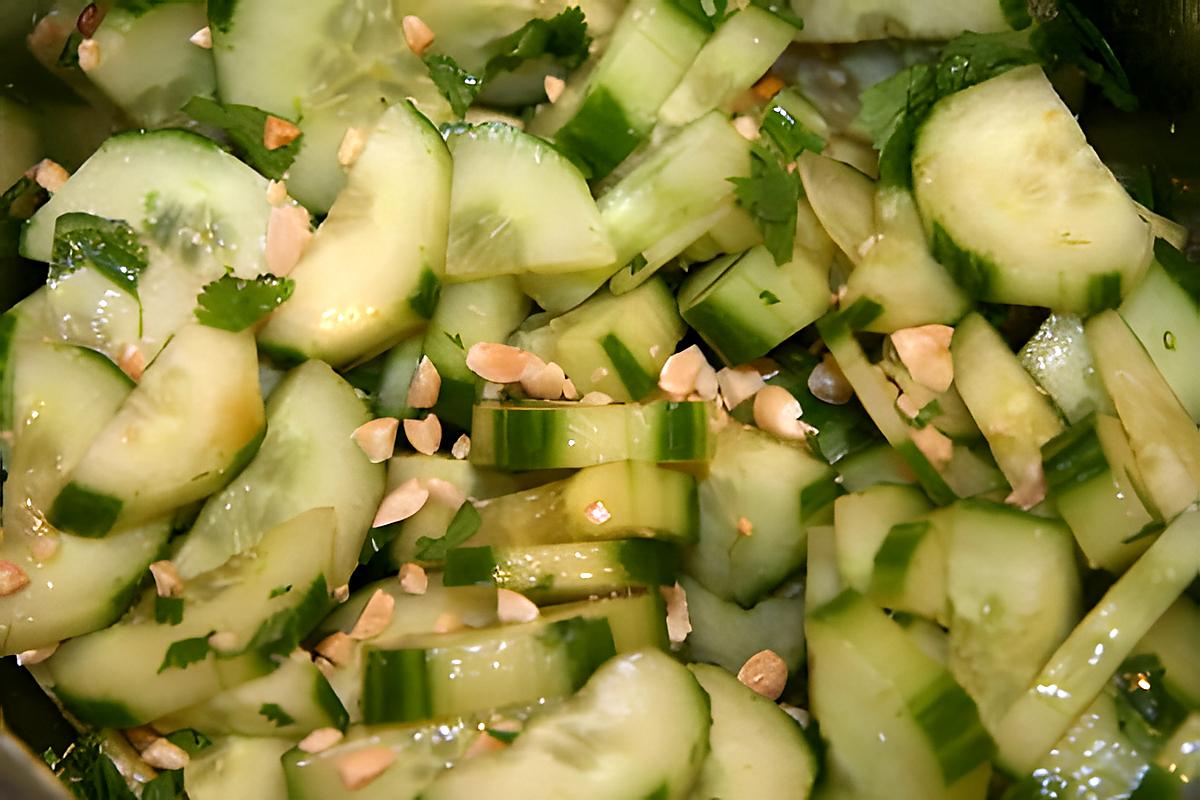 recette salade de concombre à l'asiatique