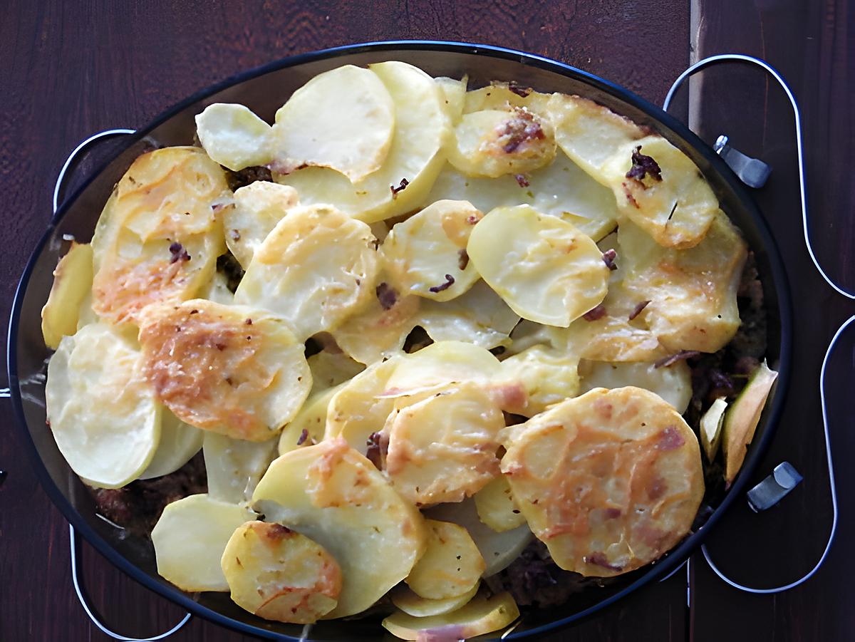 recette gratin de pommes de terre et sa viande hachee