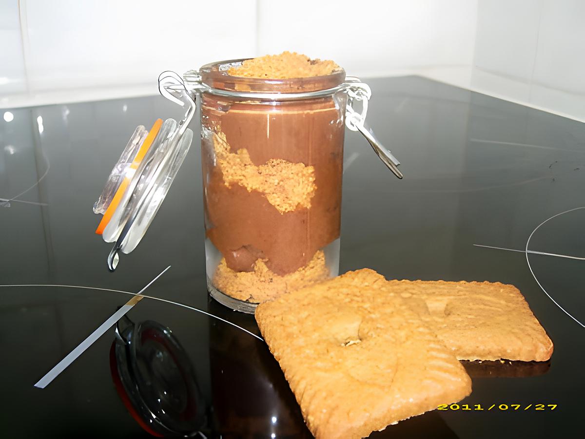 recette verrine de mousse au chocolat et spéculoos