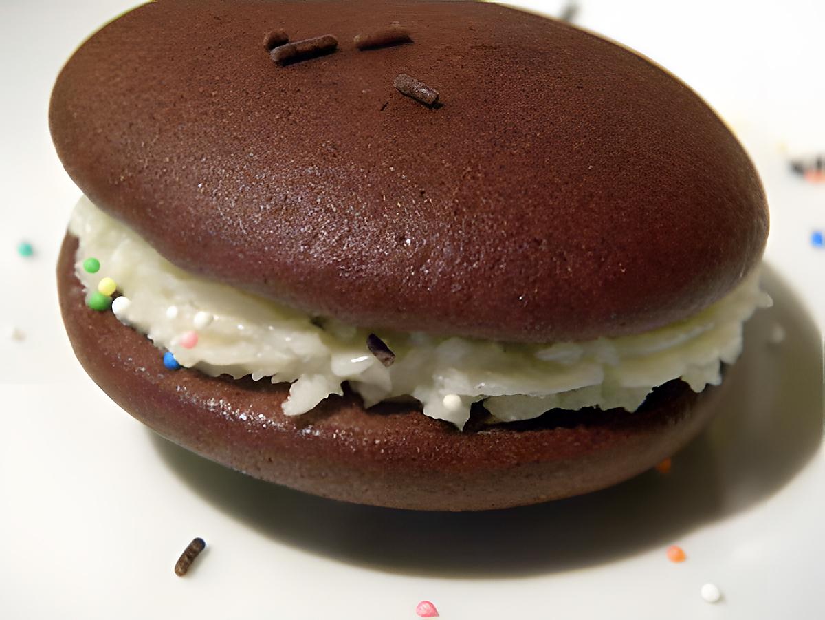 recette Whoopie chocolat-coco
