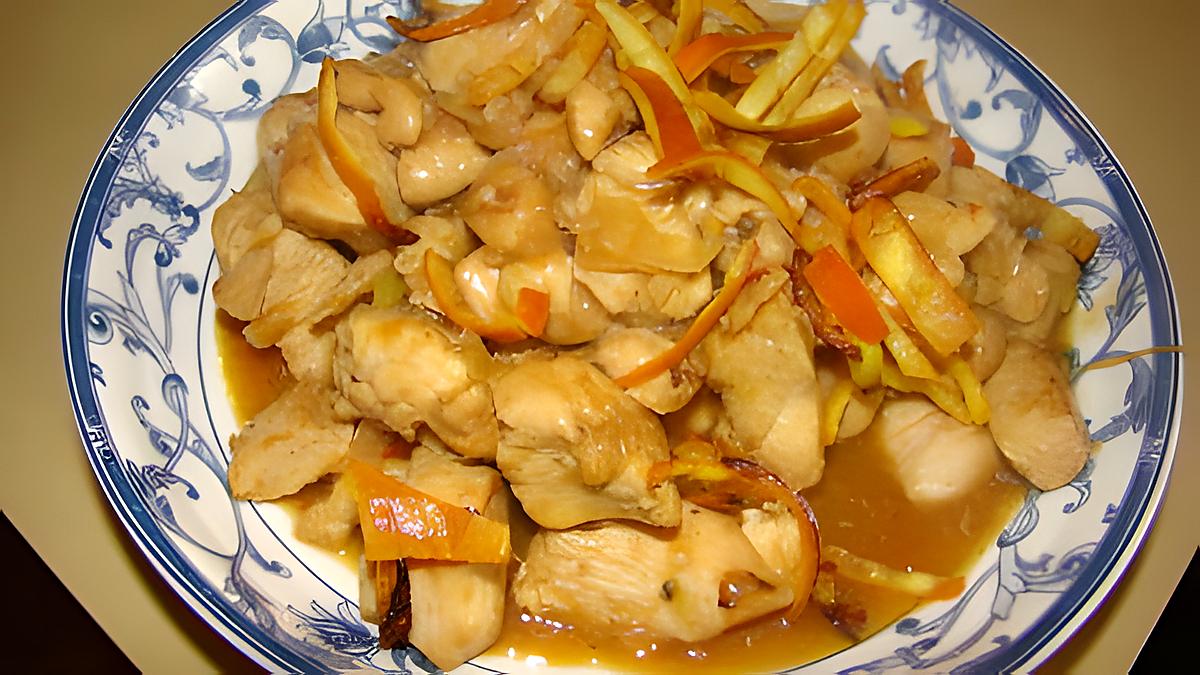recette Poulet au zeste d'orange à la façon du Si Chuan