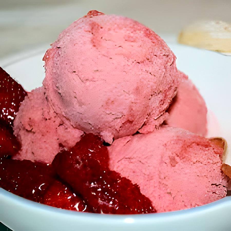 recette glace aux fraises