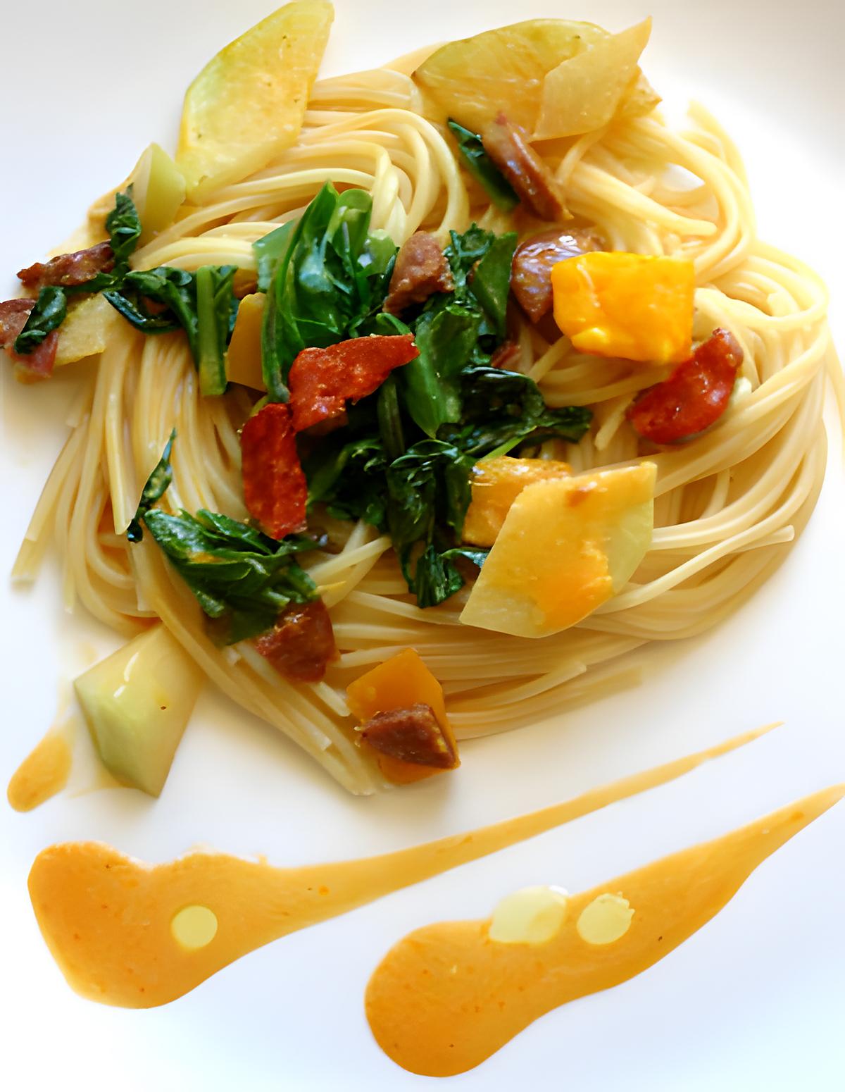 recette Spaghetti végétariens au potiron et chou-rave