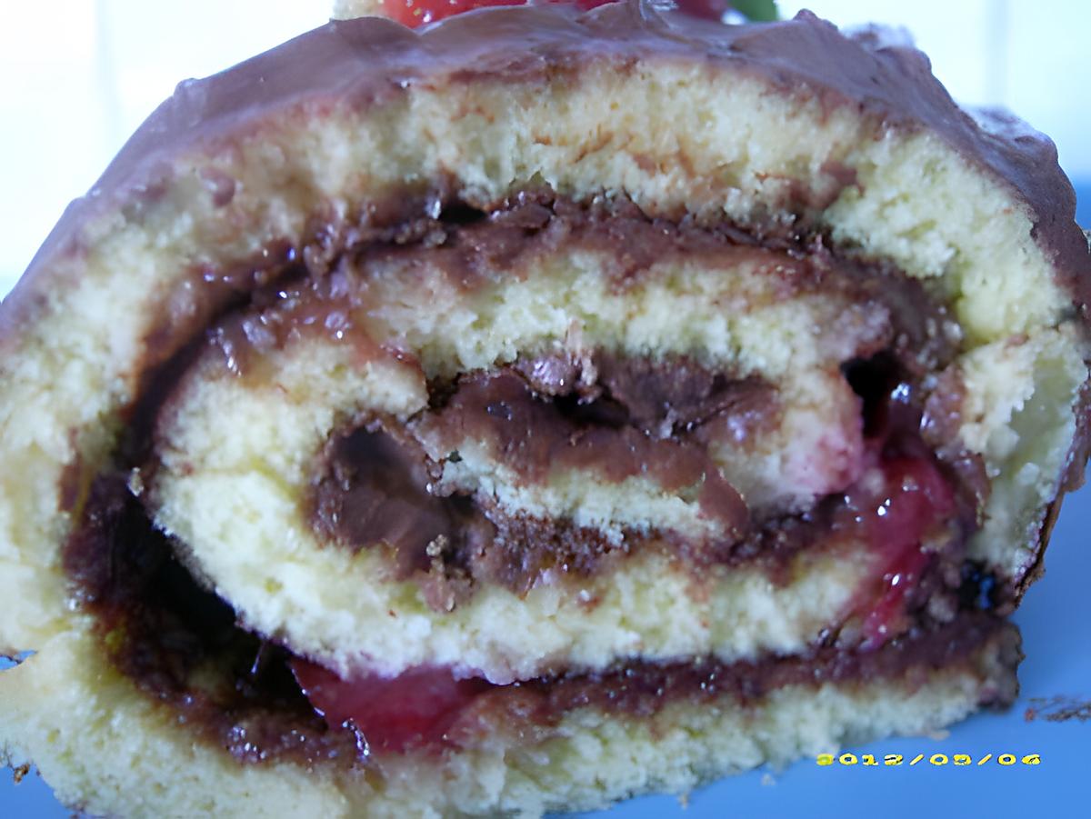 recette petit roulé fraise-nutella