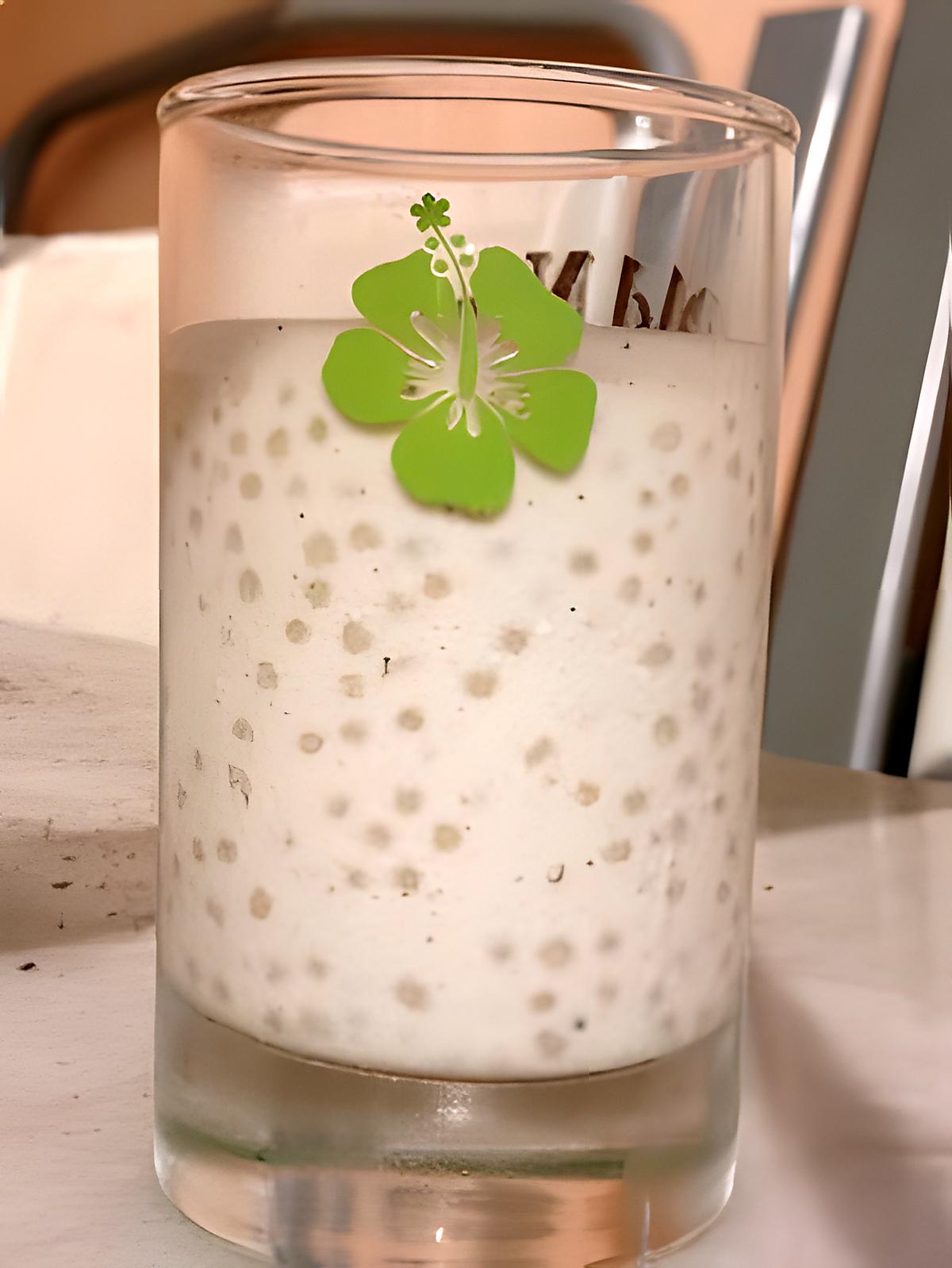 Recette de Perles de tapioca au lait de coco