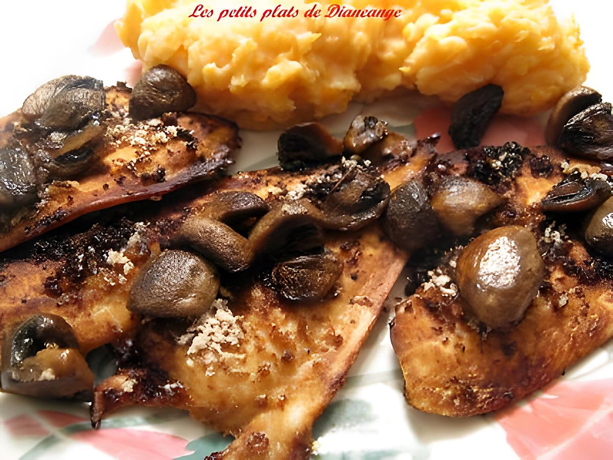 recette Filets de sole tériyaki aux champignons