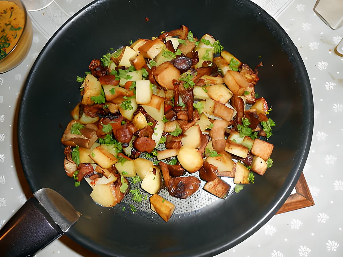 recette Pommes de terre sautées forestière