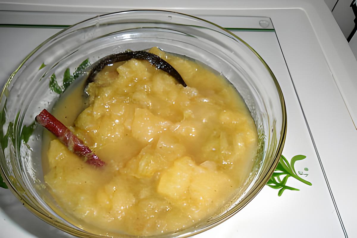 recette compote pommes poires rhubarbe au jus d'épices