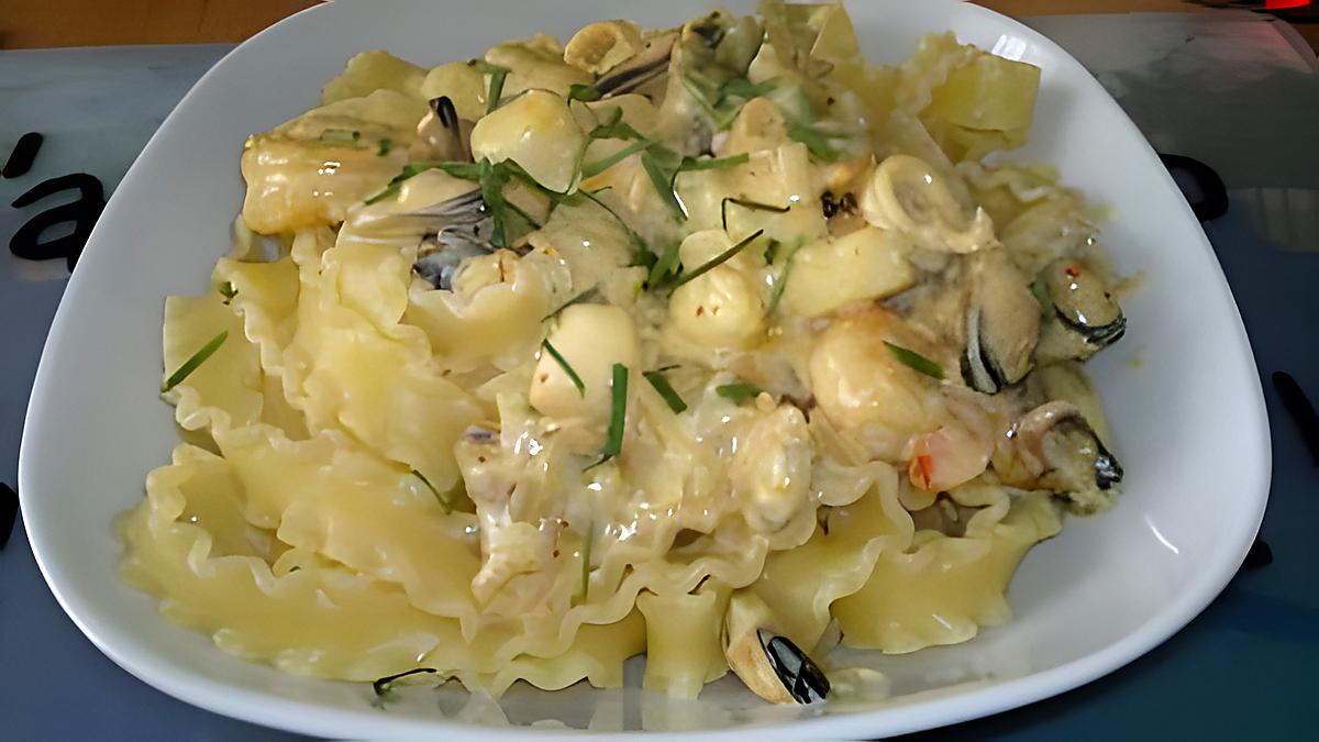 recette Mafaldines aux fruits de mer