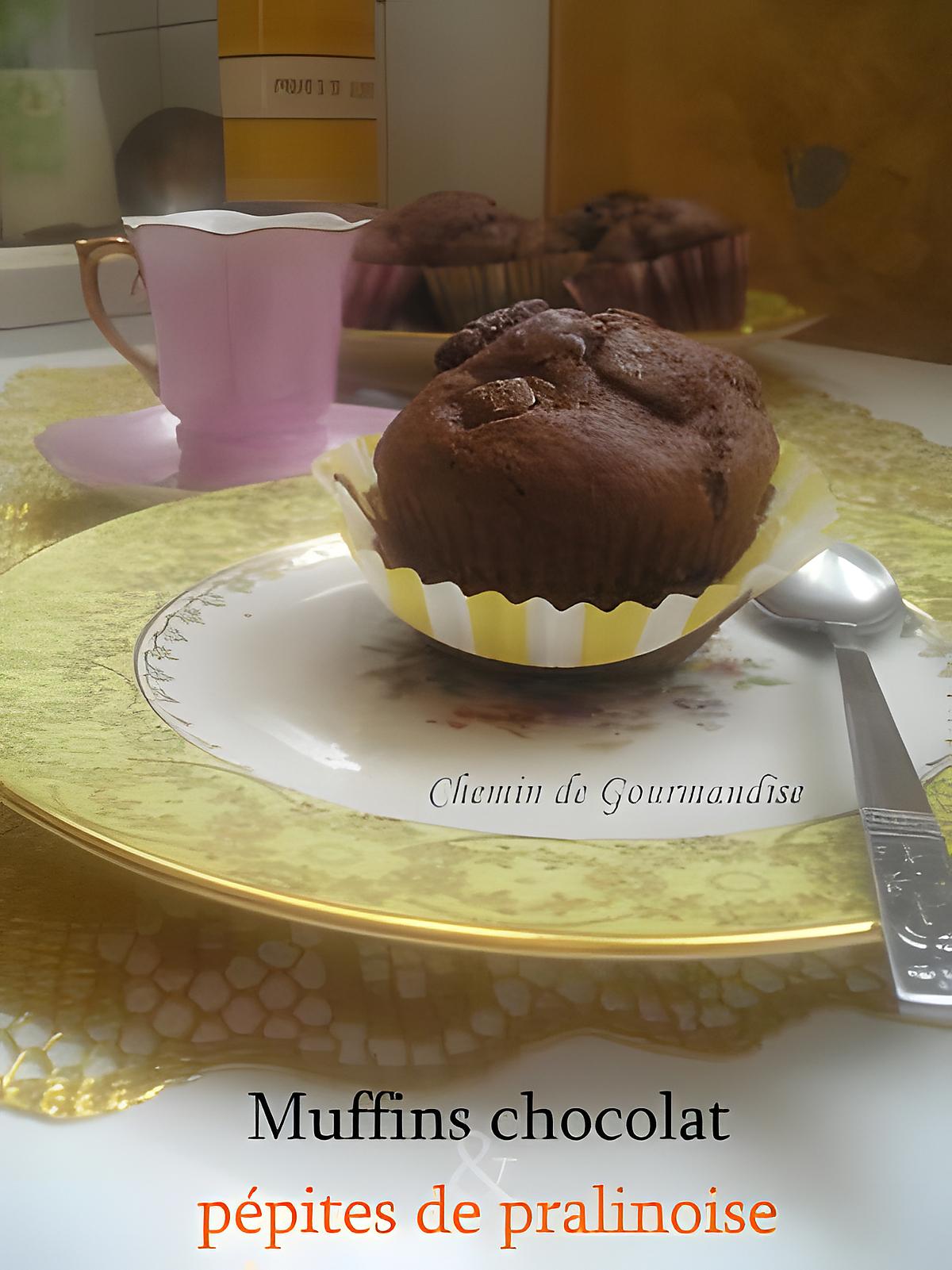 recette Muffins au chocolat & pépites de pralinoise
