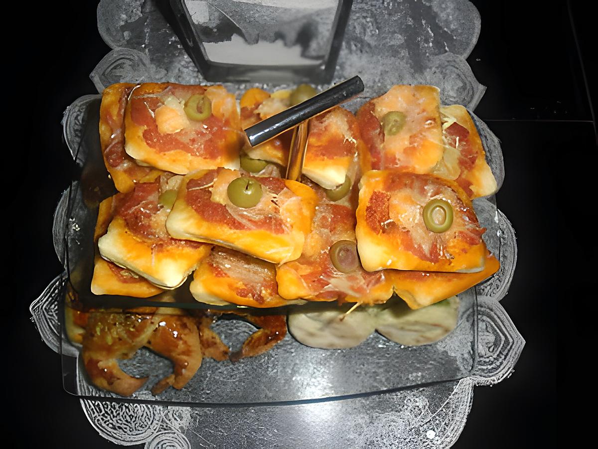 recette mini pizza aux crevettes (thon)