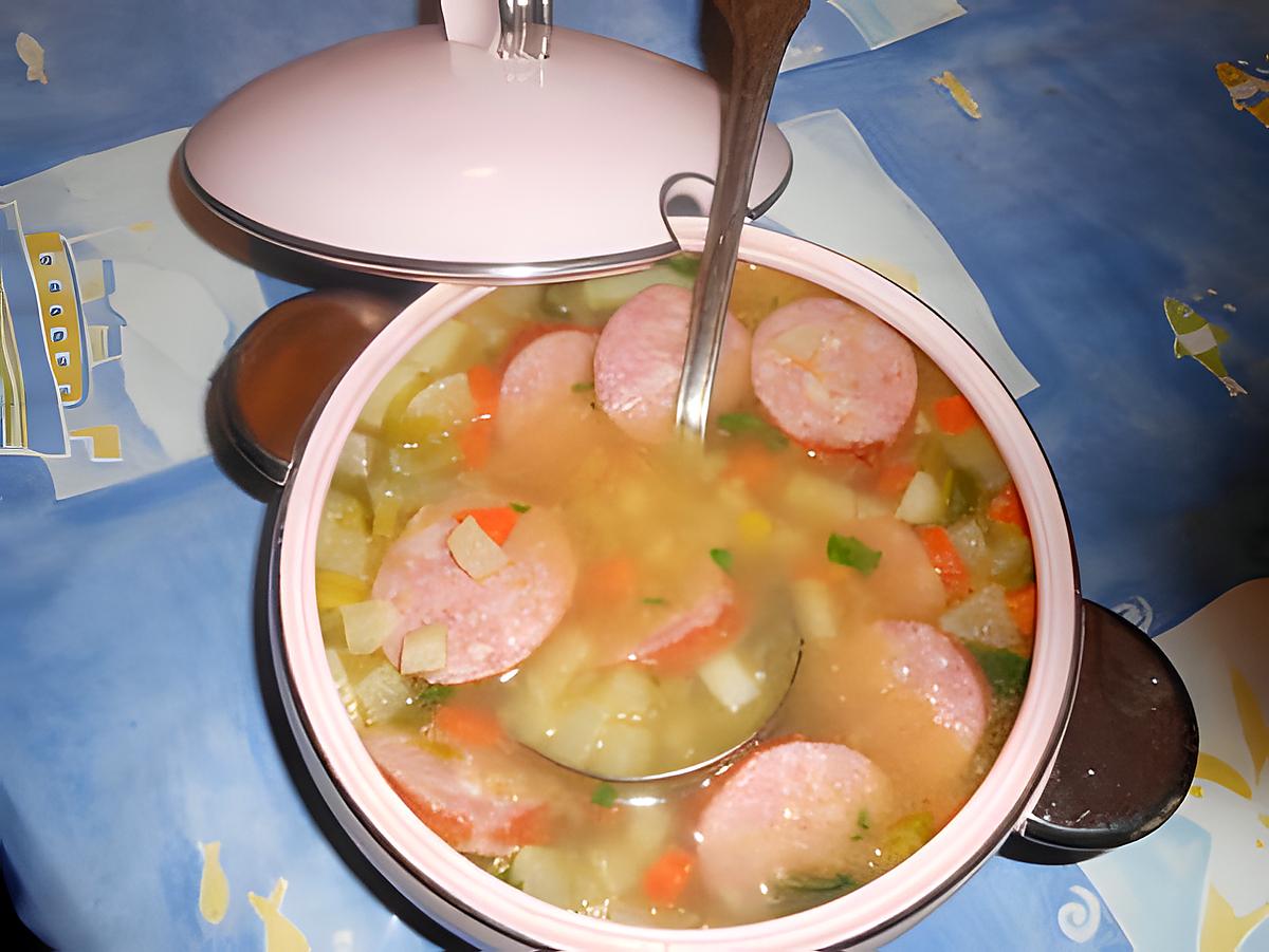 recette Soupe de légumes a la morteau
