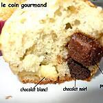 recette muffins aux 3 chocolats...