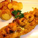 recette Filet de Cabillaud aux crevettes sauce curry