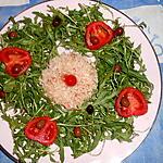 recette Salade de roquette aux crabes