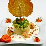 recette St Jacques sur purée à l'ail fondue de poireaux sauce maroilles sucette parmesan