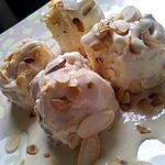 Nougat glacé aux amandes et miel