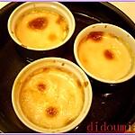 Crème : recette Petites crèmes au lait de coco et morceaux de poires