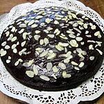 recette Gâteau au chocolat et amandes, coulis de framboises.