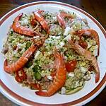 boulgour : recette Boulgour en salade au  crevettes et ciboulette.