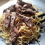 recette Boeuf à l'ail sautés sur vermicelles chinoises