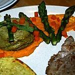 recette Flans d'Asperges Vertes au Coulis de Carottes