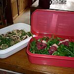 recette Mesclun aux champignons & petits pois