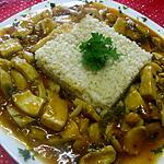 boulgour : recette lamelles seiche au boulgour en sauce de vin blanc.
