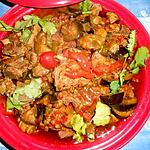 tajine d'agneau : recette Tajine de collier d agneau aux poivrons et aubergines