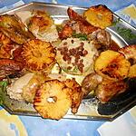 recette Pintade rotie a l ananas et purée de céleri
