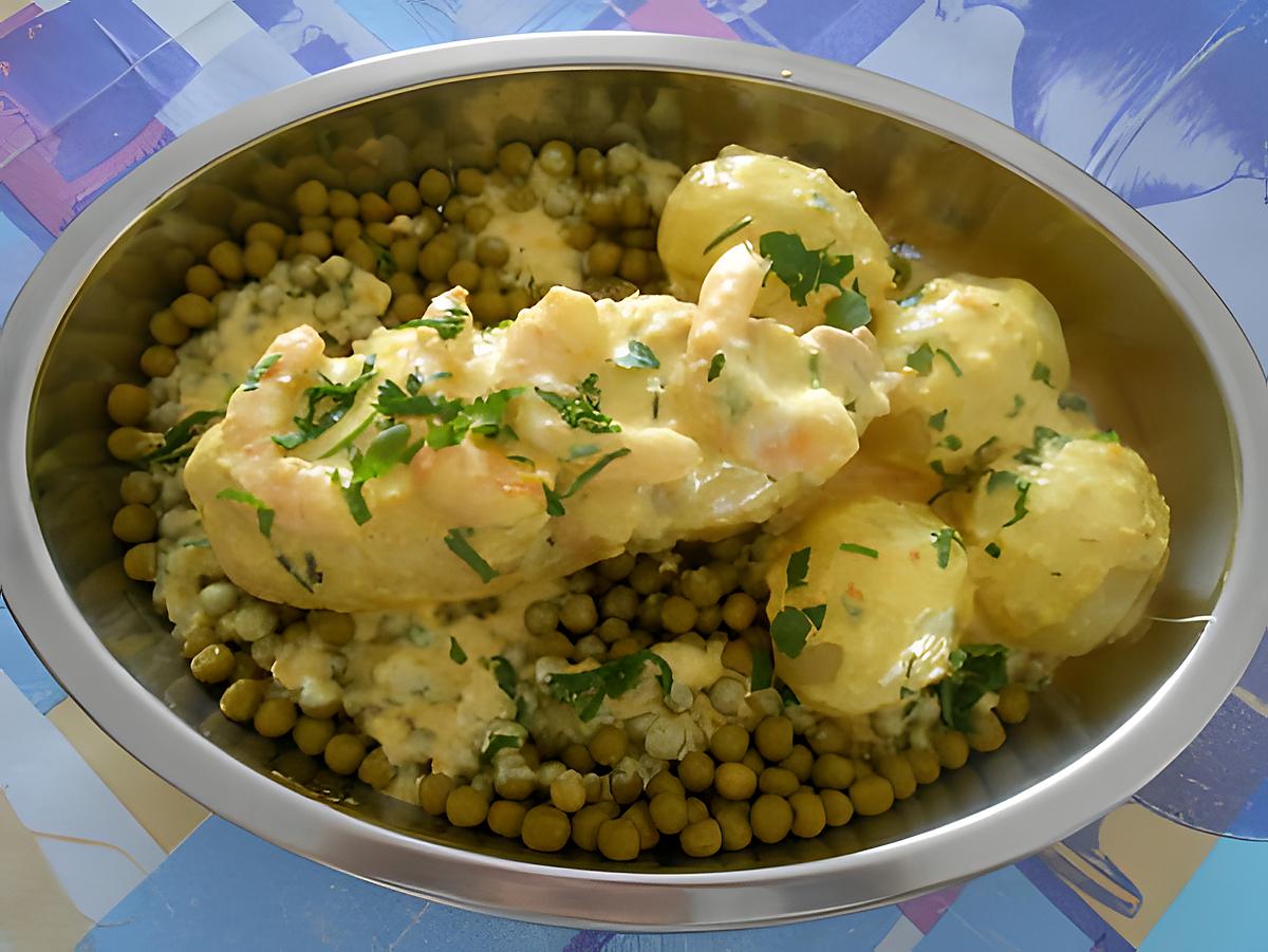 cuisse de poulet farcie légumes crevettes 430