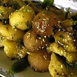 recette Brochettes melon-pastèque au sésame, à la menthe, flambées au Moscatel