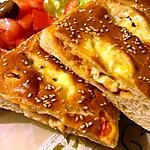 recette Pain farcie au poulet et aux fromage