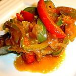 recette Côtelettes de porc en habit piperade (à ma façons)