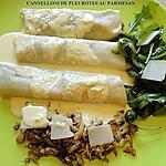 recette CANNELLONI DE PLEUROTES AU PARMESAN