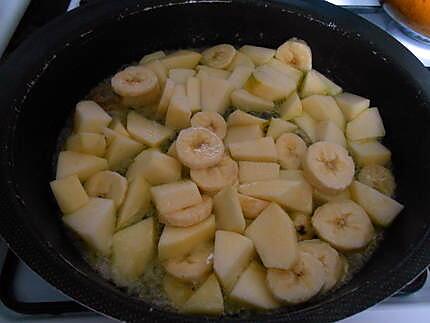 Flan pomme, banane et chocolat 430