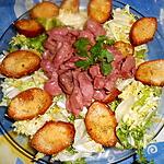 recette Salade de gesiers et croutons de parmesan