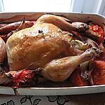 recette Poulet rôti aux échalottes et tomates