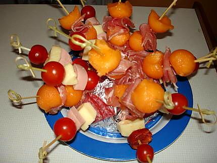 Recette de Mini brochettes pour l'apéritif