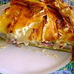 recette Quiche aux pommes de terre ,jambon cru et camembert
