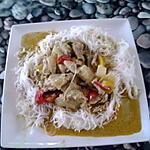recette poulet au curry et ses poivrons réalisé par mon fils Ugo