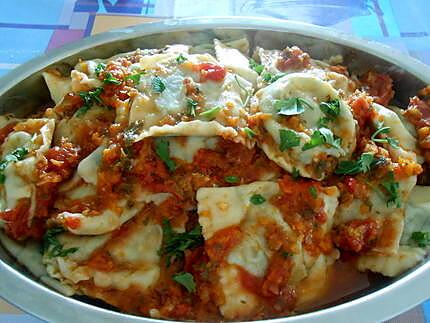 Escalopes milanaise panees paprika origan et tortellini tomate 430