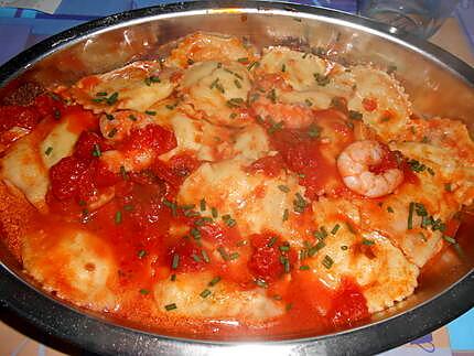 Ravioli di ricotta e gamberetti (ricotta et crevettes) 430