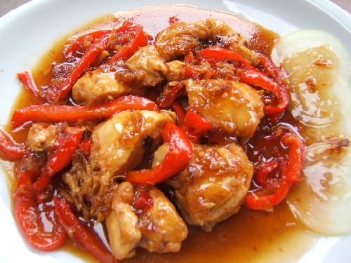 recette Poulet piments et miel
