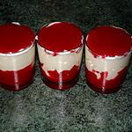 recette Verrine de mascarpone et coulis de framboises