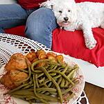 recette POULET AU ROMARIN, SES HARICOTS VERTS ET POMMES DE TERRE DU JARDIN DE MAMYLOULA