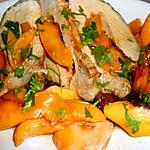 recette FILET  DE  PORC  FARCI  AUX NECTARINES  ET  PUITS  DE  PUREE