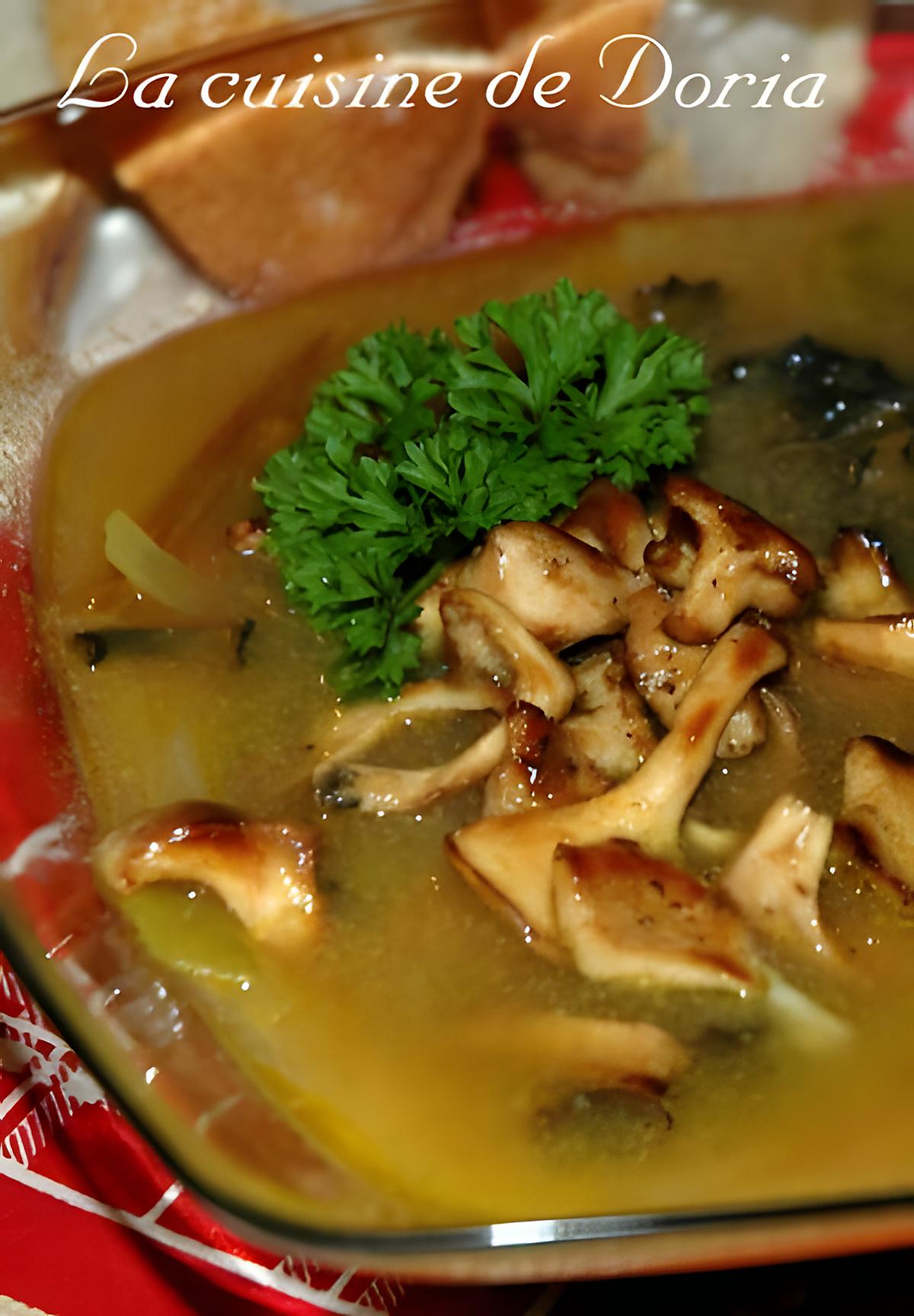 recette Soupe d'Automne aux champignons des bois