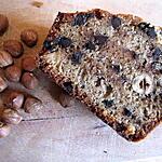 recette Cake rustique à la farine de chataîgne, aux noisettes et aux pépites de chocolat